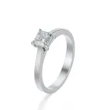 Pierścionek z białego złota z diamentem AJPZ_006